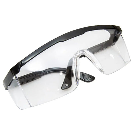 Clear safety glasses with black trim for Coil Siding And Roofing Nailer For DIY Pros - Pro Grade Pneumatic 16-Degree Nail Gun