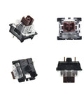 Brown 3 Pin Tactile Mechanical Keyboard Switches 20 Pack Budget Friendly Replacement For Cherry MX Gateron Compatible Keyboards With 55g Tactile Force No Loud Click Ideal For Redragon And MX Standard Boards, clear switch views