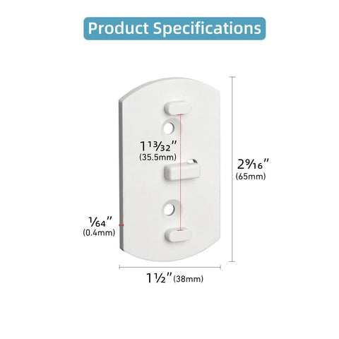 Motor Mount Adapter Plate For Electric Blinds 1 Pack Easy Install Snug Fit For Rollease Skyline And R Series Brackets White