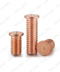 Killer Grade Copper Plated Steel Weld Studs For Capacitor Discharge Metal Fabrication M3 M4 M5 M6 M8 various sizes angled view