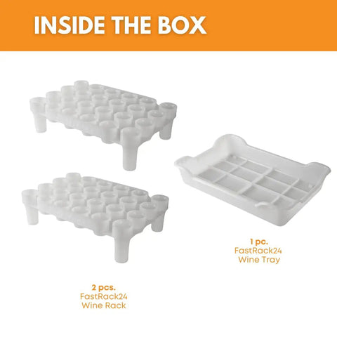 Top Shelf Bottle Drying Rack And Tray Bundle For Homebrewers Holds Sixty Vessels Stackable Dishwasher Safe Stand Keeps Glassware Pristine And Ready For The Next Batch No Sweat Setup