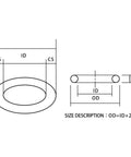 Killer Heavy Duty Rubber O Ring Sealing Kit Black Assortment 10 Mm To 200 Mm Outer Diameter Fits Pipelines Industrial Systems Automotive Low Pressure Hydraulics No Stress Fixes Top Notch Tool Get Job Done Right First Time Now size diagram showing ID, OD and CS