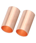 Sick 250 Piece Wire Ferrules Kit With Red Copper Crimp Connectors And Electrical Butt Terminals In Seven AWG Sizes From Six To Eighteen For Auto Marine Home And Industrial Wiring Projects That Rock Hard. Copper ferrules close-up, two red insulated wire sleeves