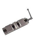 Tough As Nails Industrial Vise, 4 Inch And 6 Inch Cnc Machine Clamp in metallic finish with handle for precision clamping tasks.