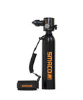 Grab And Go 0.7L Mini Scuba Tank With Constant Pressure Valve shown upright with luminous gauge, safe for portable diving