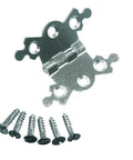 Butterfly Ornate Jewel Box Hinges 40mm BZP Finish 100 Pack With Screws Included Bright Zinc Plated Steel for small jewelry boxes
