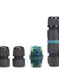 IP68 Waterproof 2 Way 3 Pin Junction Box Cable Connector For Outdoor Use 5-12mm Wire Range Screwless Quick Repair Power Extension Connector 2 Pack Set