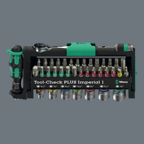 39-Piece Tool Set With 1/4 Inch Drive System, Brushed Finish, Blend Material, includes Phillips Torx Slotted Hex Bits and sockets in case