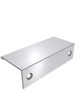 Polished Chrome Edge Pull Cabinet Handle for Flat Panel Cabinets, 3 Inch Center to Center, Contemporary Drawer Pull, Side View