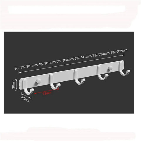 Built Tough Wall Mounted Coat Hook Heavy Duty Robe And Towel Hanger Solid Zinc Alloy with four hooks for everyday use.
