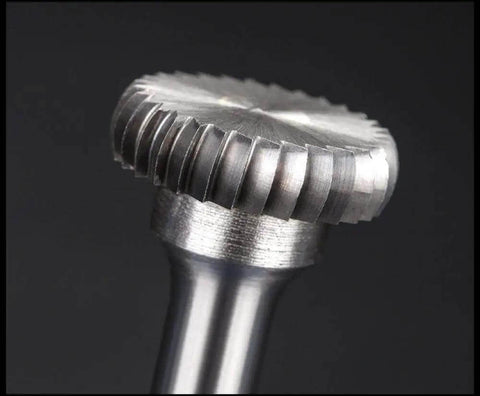 Close-up of 6mm Solid Carbide End Mill Milling Cutter with 6mm Shank, Tungsten Steel Rotary Grinding Head for DIY Engraving