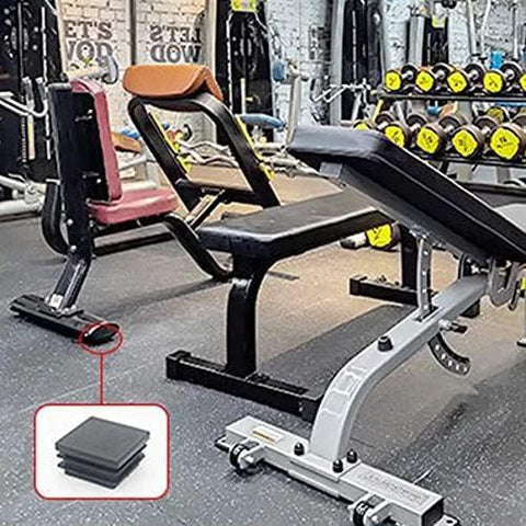 Gym benches with focus on 1 Inch Square Plastic Tubing End Caps For Square Tubing Posts 4 Pack Helical Wire Lined Tight Fit Outer Size 1 Inch Square Inner Diameter 0.75 To 0.9 Inches Easy Install inset.