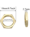 One Quarter Inch Brass Pipe Fittings With Female Threads Hex Lock Nuts And Flange Lock Nuts 16 Piece Set