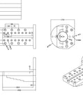 Four Axis CNC Bridge Slab L Block Single Sided For Milling Machines With T Slot Compatibility Self Centering Vise Or Quick Change Board Ready Pro Grade Precision Positioning Axis Included For Accurate Machining, L170-125 drawing