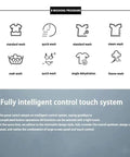 8 washing programs displayed for 1Kg Portable Mini Washing Machine Featuring High Temp Boil Mode And Fully Automatic Controls.