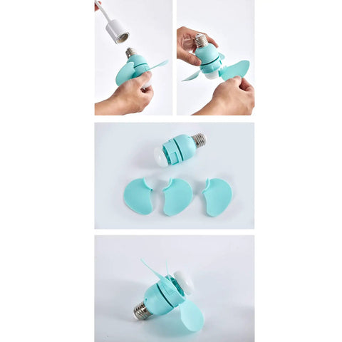 ZEPFJHE E27 Ceiling Fan with LED Light Brushless Motor for Bedroom, Green, components shown in assembly and parts display.