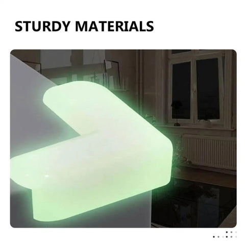12 Pack Glow In The Dark Corner Guards For Furniture L Shaped Edge Protectors Soft PVC Night Light Kid Safe Safety Cushions glowing