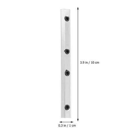 Rock Solid Aluminum Profile Connector Bracket Set For 3D Printers And Cnc Routers showing vertical connector, 3.9 in long, zinc plated.