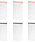 200 Pack Resealable Fire Extinguisher Inspection Tag Covers Clear Heavy Duty 10 Mil Thickness shown in six pouches.