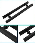 Stainless Steel Push Pull Door Handle For Glass Wood And Metal Doors Heavy Duty Commercial Grade Modern Square Tube Design Durable And Anti Push