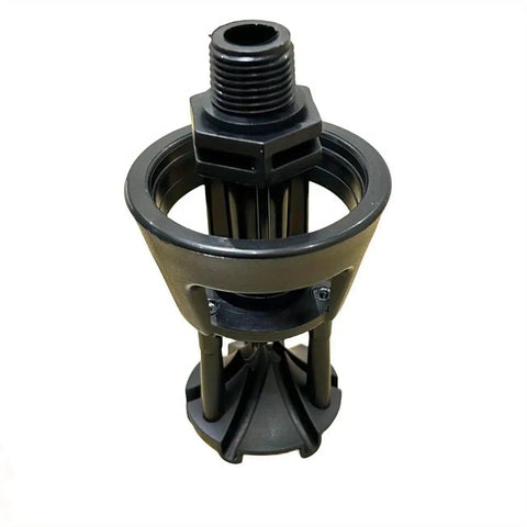 Close-up of 360 Degree Big Drip Irrigation Sprinkler Head for Lawn and Garden, easy install watering nozzle with full coverage, half inch connection