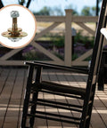 Rocking Chair Bearings Replacement Kit Four High Precision Metal Bearings For Rocking Chair Repair And Assembly shown on porch chair.