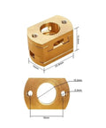 Sturdy 5 Pack Odomium Coupler For Ender 3 V2 CR10 Square Joint Fits T8 Screw Shaft Z Axis Hotbed Upgrade Parts Easy Snap To Fit Durable Build, brass coupler 23.8mm x 15mm