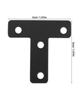 Beefy Heavy Duty Black T Shape Corner Brackets 20 Pieces Stainless Steel With Screws Small Flat Corner Braces For Wood Furniture