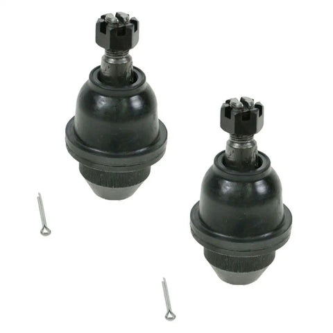 Truck Grade Steering And Suspension Kit With Ball Joints Tie Rods And Wheel Hubs For Chevy And GMC Full Size Trucks Suburban 1995 1999 And 1995 2000 12 Piece Sealed Bearing Set Direct Fit, two black ball joints