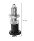 Rock Solid Spring Loaded Indexing Plunger With 4mm Pin And 2 Pcs Stainless Steel M6 Retractable Pin for garage builds, detailed view.