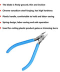 Beefy Diagonal Wire Cutter Pliers With Rebound Spring featuring blue handles and precise cutting edges for electricians and DIY enthusiasts.