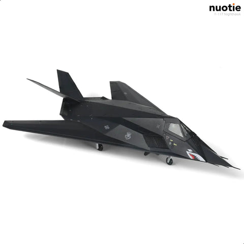 One Seventy Two Scale F117 Nighthawk Stealth Fighter Jet Model Kit With Diecast Metal Display Stand Collectible US Air Force Plane