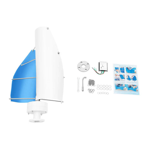 100W 12V Permanent Magnet Vertical Wind Turbine Kit With Controller Dope Quiet Helical Blade Design Low Noise Windmill components