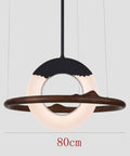 Large Chinese Style Wrought Iron And Solid Wood Ceiling Pendant Chandelier With Efficient Led Bulbs For Dining Room Bedroom Or Foyer Providing Serious Comfort And Good Vibes For Any Awesome Space Inside Your Home, 80cm size, showcasing a unique design with wood and light.