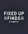 Fixed Up Finds logo in stylized white text on dark background