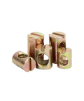 Tough As Nails Barrel Nuts Set For Furniture M6 M8 Cross Dowel Hammer Embedded Nuts Zinc Coated Carbon Steel 10 Pack