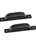 2 Pack 5 Inch Black Barn Door Handles Aluminum Cabinet Pulls For Closet Wardrobe Drawer Dresser And Cupboard Hardware Matte Black Finish Easy Install With Screws Included Ideal For Sliding Doors Furniture Update