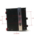 SnowEx Spreader Controller Box Fits SP1575 SP1875 SP3000 SP6000 SP7500 SP7 For Buyers SAM 9032021, dimensions and connection details