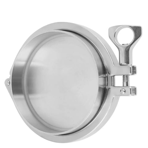 Rock Solid 4 Inch 102mm Sanitary Pipe Fitting Kit With End Cap Weld Ferrule Clamp And Silicone Gasket For Brewing Dairy And Food Processing Jobs That Need Heavy Duty Stainless Steel Gear That Lasts, 304 stainless steel end cap