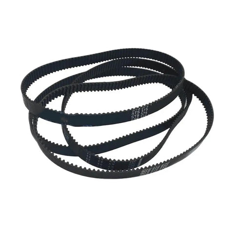 Beefy Synchronous Power Transmission Belt For Closed Loop Drive System with semicircular arc tooth, shown coiled with visible width details