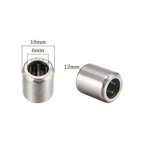 Five Pack 6x10x12mm Needle Roller Bearings With One Way Clutch Chrome Steel Rollers Built To Last Durable Drawn Cup With Plastic Cage