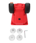 No Nonsense Cordless Bench Grinder Packing 5500 RPM And 70mm Dual Wheels, red mini tool with accessories and suction cups.