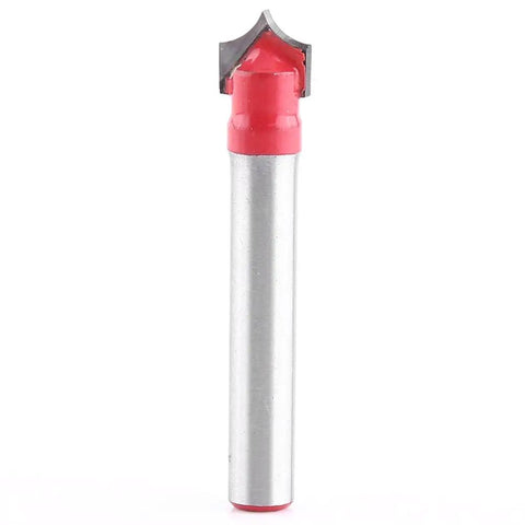 Fabater 6Mm Shank Double Edged V Groove Router Bits For 3D CNC Engraving On Wood, Acrylic And Mvd With Sharp Needle Tip Carving Tool Set showing a single bit.