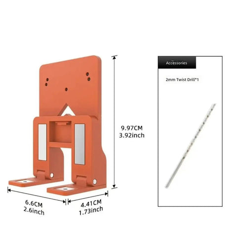 Cabinet Door Hinge Spacer 2.6mm Alignment Tool With Twist Drill Bit for Quick Install And Precise Positioning Magnetic
