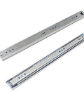 Two Beefy Heavy Duty Drawer Slides With Full Extension 120kg Capacity And Lock Smooth Telescopic Runners shown side by side, 52-inch length.