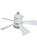 Eboxer 1 Pack Screw Ceiling Fan Light for Bedroom (White) with five blades and central light fixture, designed for modern spaces.