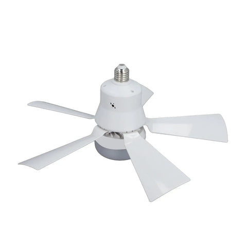 Eboxer 1 Pack Screw Ceiling Fan Light for Bedroom (White) with five blades and central light fixture, designed for modern spaces.