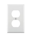 Top Shelf Slick White One Gang Wallplate For Electrical Outlets Thermoplastic Nylon Cover with smooth rounded edges