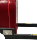 Heavy Duty Electric Lift Work Positioner Truck With 330 Lbs Capacity And 67 Inch Raised Platform Height showing wheel and frame details.