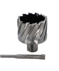 Oscarbide annular cutter; 2 in diameter, 1 in depth of cut, 3/4 in Weldon shank with pilot pin for magnetic drill press